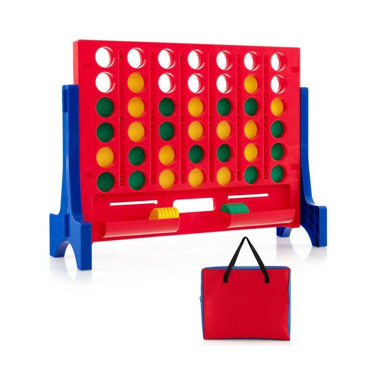 Jumbo 4-to-Score Connect Game Set with Carrying Bag and 42 Coins Blue |   Lawn Games