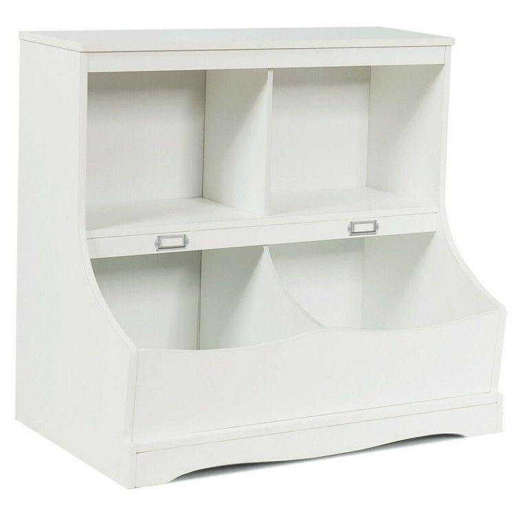 Kids 3-Tier Bookcase Storage Organizer White |   Kids Storage