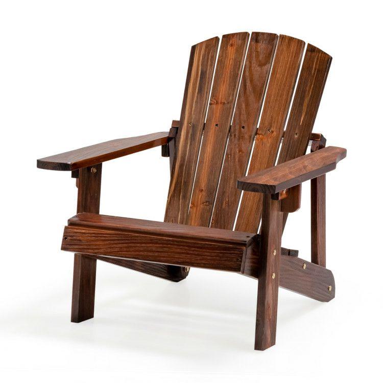 Kid’s Adirondack Chair with High Backrest and Arm Rest Coffee |   Kids Chairs & Seating