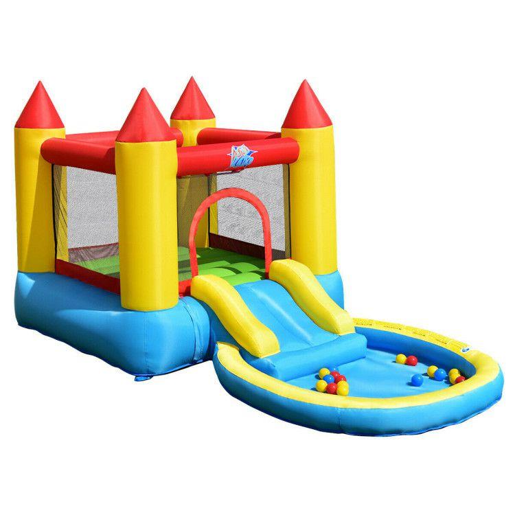 Kids Inflatable Bounce House Castle with Balls Pool and Bag  |   Bounce House