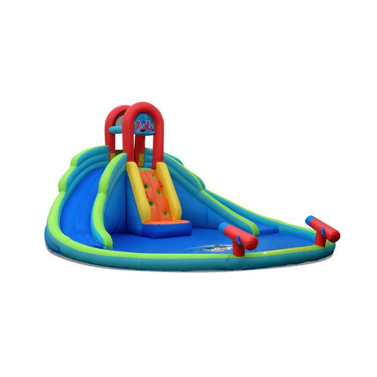 Kids Inflatable Water Slide Bounce House with Carrying Bag Without Blower  |   Outdoor Play