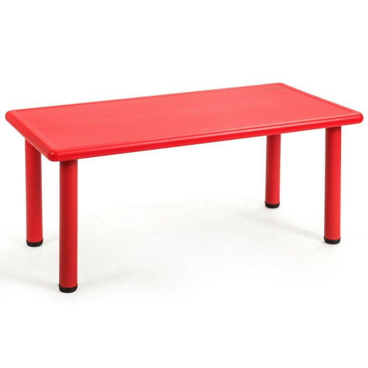 Kids Plastic Rectangular Learn and Play Table Red |   Kids Table & Chair Sets