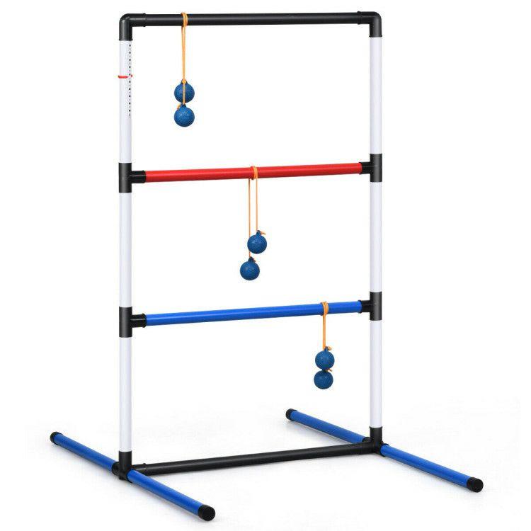 Ladder Ball Toss Game Bolas Score Tracker Carrying Bag White, Black, Blue And Red |   Lawn Games