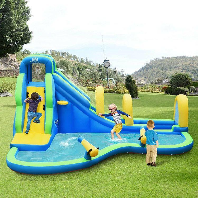 Multifunctional Inflatable Water Bounce with 735W Blower  |   Outdoor Play