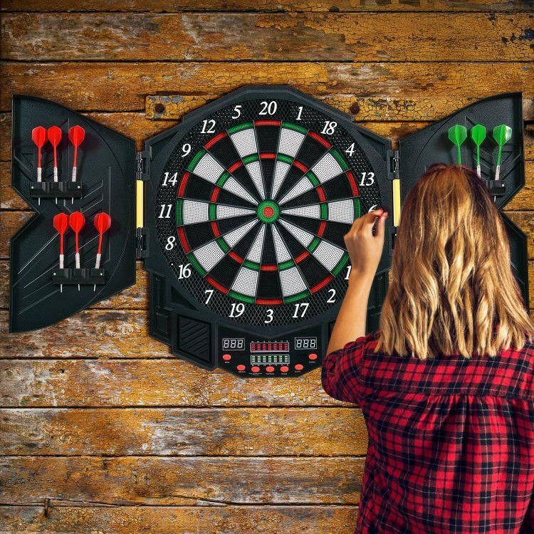 Professional Electronic Dartboard Set with LCD Display  |   Game Room