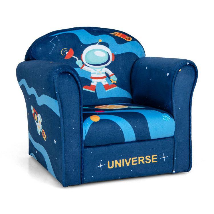 Toddler Upholstered Armchair with Solid Wooden Frame and High-density Sponge Filling Multicolor |   Kids Chairs & Seating