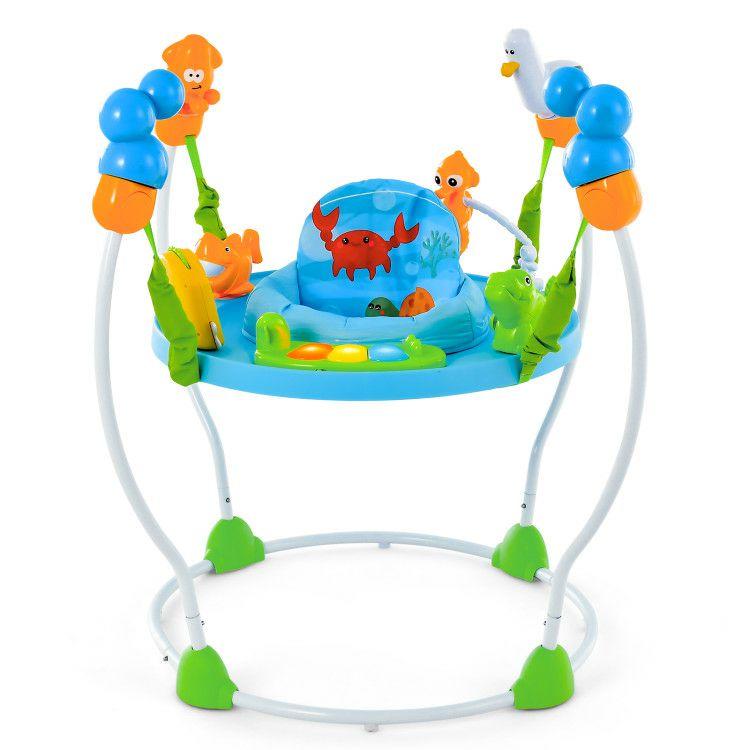 Underwater World Themed Baby Bouncer with Developmental Toys Blue |   Baby Bouncer & Rocker