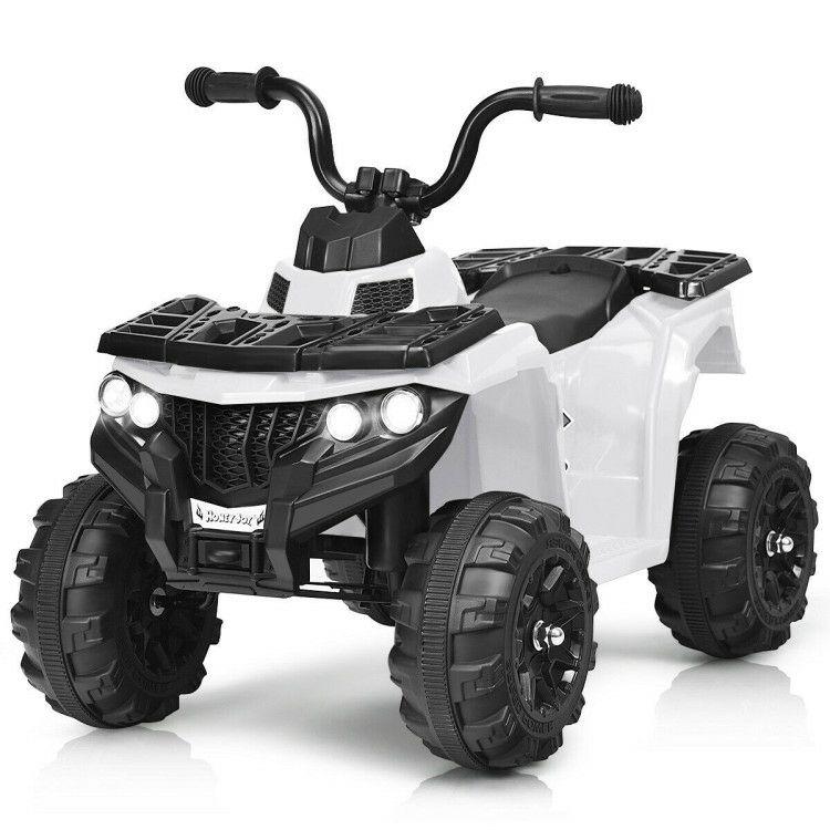 6V Battery Powered Kids Electric Ride on ATV White |   Powered Ride On Toys