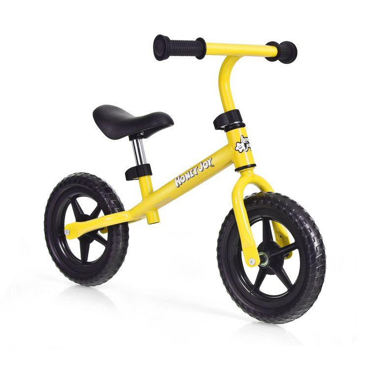 Kids No Pedal Balance Bike Adjustable Ages 30 Months to 5 Years Yellow |   Balance Bikes