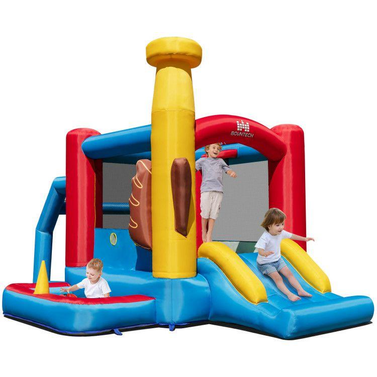 Baseball Themed Inflatable Bounce House with Ball Pit and Ocean Balls with 735W Blower  |   Outdoor Play